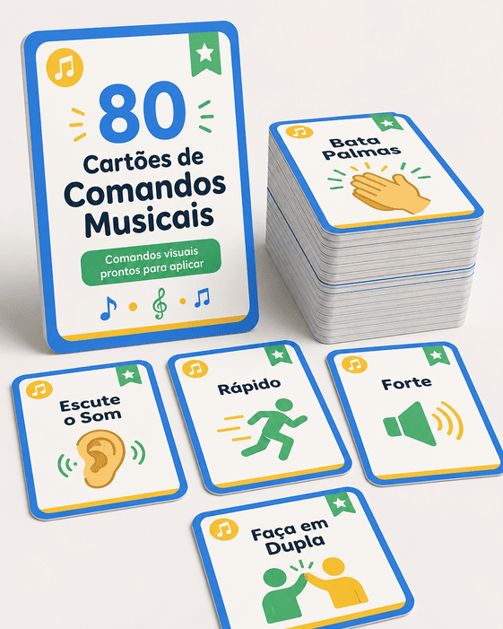 80 Cartões de Comandos Musicais