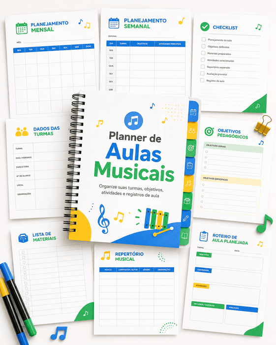 Planner de Aulas Musicais